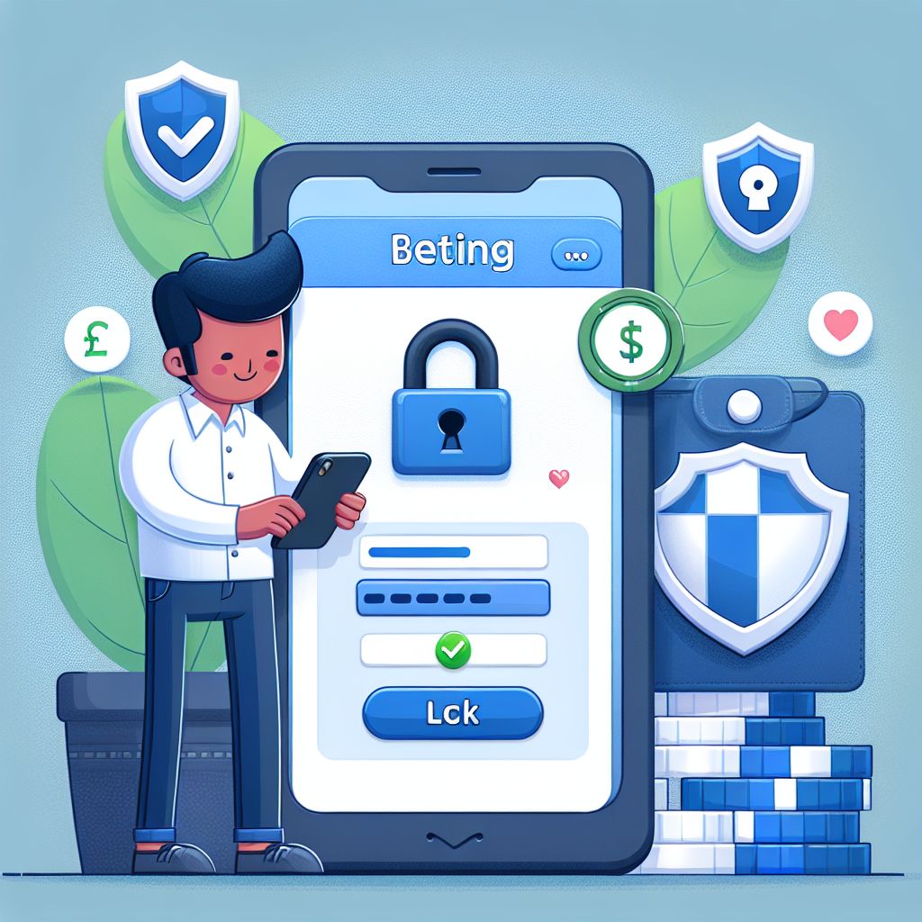 Cartoon character holding a phone with a secure login screen and BDT555 branding